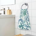 thumbnail image 3 of Yayeee 2 Pack Hand Towels for Bathroom 100% Cotton 16" x 28" Soft Absorbent Kitchen Towel, Beautiful Leaves Pattern, 3 of 7