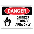 thumbnail image 1 of SignMission OS-DS-A-1218-L-1683 12 x 18 Po Signe de Danger OSHA - Zone de Stockage de Comburant Seulement, 1 of 1