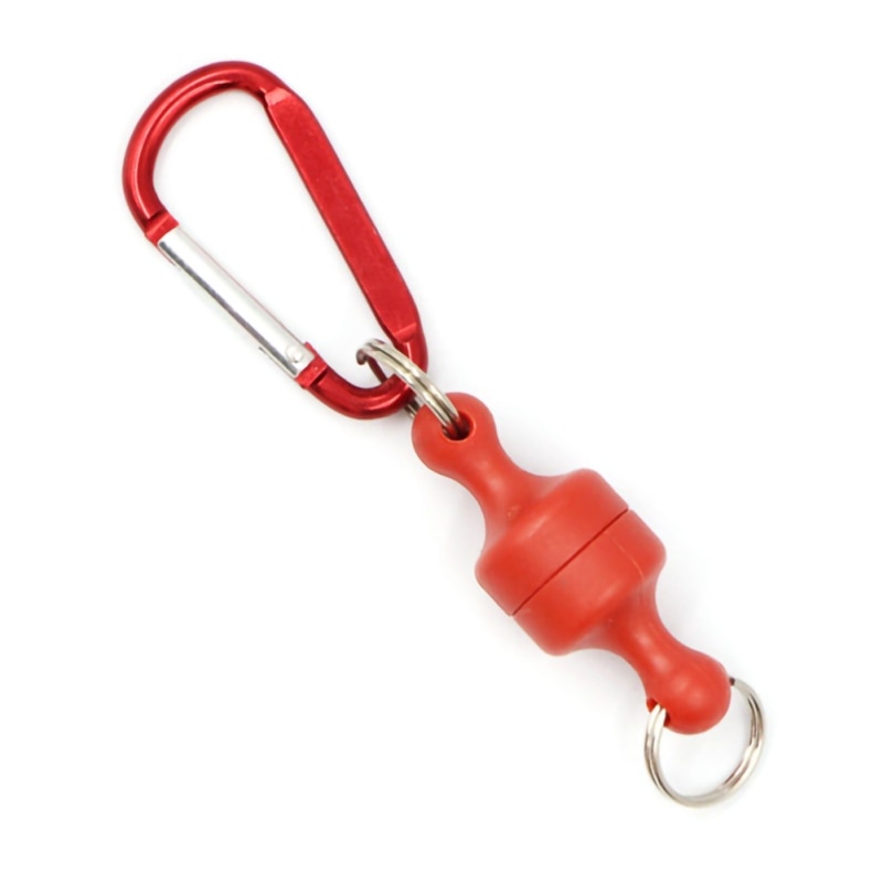 Fly Fishing Magnetic Buckle Landing Net Release Hanging Holder Carabiner Tackle~