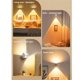 thumbnail image 5 of Lámpara de Pared de Luz Cálida de Doble Cabezal Sin Clavos, Lámpara de Noche para Dormitorio, Pasillo, Luz de Noche de Avanzado, Color Negro, 5 of 5