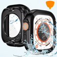 thumbnail image 1 of Apple Watch Ultra2 Ultra 49mm Screen Protector, 360 PC Bumper Hard Protection Glass Face Cover + Back Frame for iWatch Ultra Accessories 49 mm, Black, 1 of 1