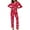 Wine, variant on Wyongtao Pajama Set for Women Long Sleeve Button Up Shirt and Pajama Pants Soft Hearts Print Pjs Lounge Sets,Pink XL