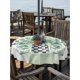 thumbnail image 2 of Outdoor Tablecloth with Umbrella Hole for Patio/Picnic/Party/Camping, Eucalyptus Leaves Waterproof Table Cloth Round Cover Washable, Sage Green Botanical Watercolor (Dia 54"), 2 of 8
