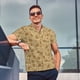 thumbnail image 4 of Fotbe Brown Flowers Camiseta Polo de Golf para Hombre con Estampado – Camisa Deportiva Transpirable con Cuello Abotonado-Large, 4 of 6