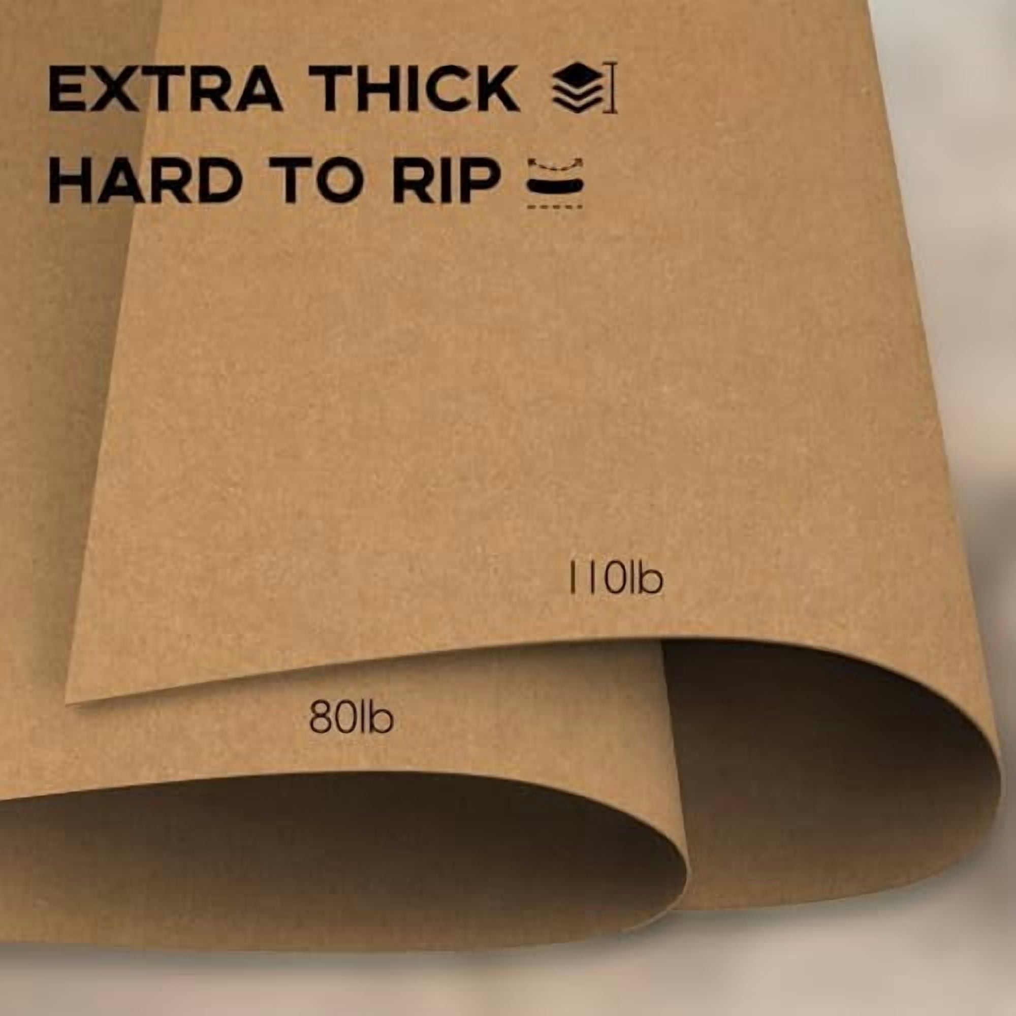 110lb Brown Cardstock Paper Thick Cardstock, Hasako 50 Sheets Kraft Cardstock 8.5 x 11 for Invitations, Menus, Poster, DIY Card(300 GSM)