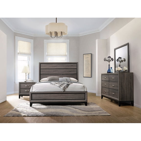 Watson 4-piece Eastern King Bedroom Set Grey Oak