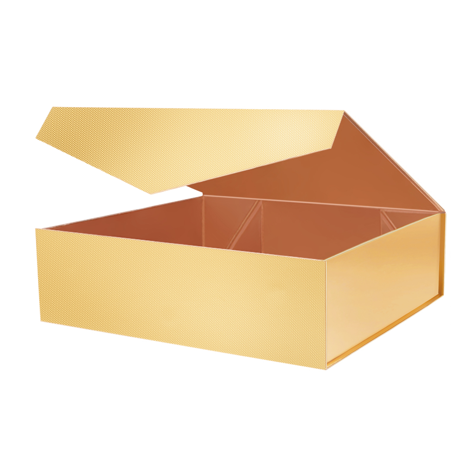 Extra Large Gift Box with Lid, 16.3x14.2x5 Inches, Christmas Gold Gift