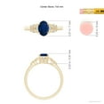 thumbnail image 4 of ANGARA Natural Vintage Style Oval Sapphire Ring with Diamonds in 14K Yellow Gold for Women (Size-7x5mm) | September Birthstone, Anniversary, Jewelry Gift for Women | Natural Blue Sapphire Ring, 4 of 8