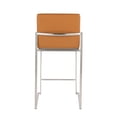 thumbnail image 5 of Fuji High Back Counter Stools for Kitchen Counter in Stainless Steel, Counter Height Chairs, Bar Stools Set of 2, Counter Height Stools Set of 2, Bar Stools For Kitchen Island (Camel Faux Leather), 5 of 10