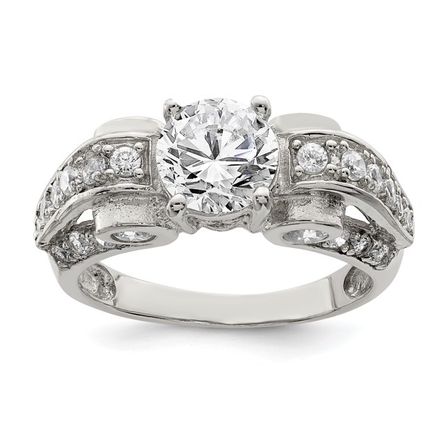 925 Sterling Silver Cubic Zirconia Cz Ring