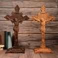 thumbnail image 2 of Catholic St. Benedict's Cross Handmade Wall Wooden Cross Exorcist Family Protection Church Decorative Ornaments - With Base, 2 of 5