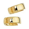thumbnail image 4 of JewelStop 10k Yellow Gold 5mm Huggie Hoop Hinged Earrings, 1.9gr., 4 of 5