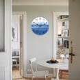 thumbnail image 4 of Wall Clock Blue White Clocks PVC Silent Non-Ticking Battery Operated Decorative Ombre Abstract Round Clock for Home Living Room Kitchen Bedroom Office School Wall Decor 14 Inch, 4 of 9