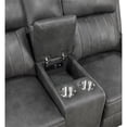thumbnail image 5 of Pemberly Row 2-piece Faux Leather Upholstered Motion Reclining Sofa Set Gray, 5 of 17