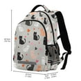 thumbnail image 2 of FORMRS Unisex Backpack Elementary School Travel Bookbag with Reflective Stripes, Gray Cartoon Pattern, 2 of 7