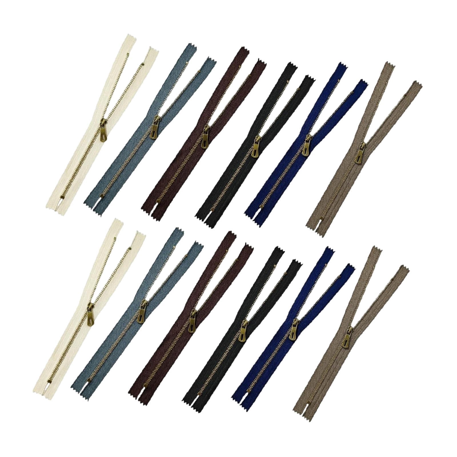 HILABEE 12 Pieces Bag Zippers Replacement Metal Zippers Sewing Crafts Accessories Jackets Coats Handbags Dresses Jeans Pockets Sturdy Nylon Material Suitable 30cm