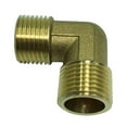 thumbnail image 1 of Codo G1/2 "doble rosca macho latón adaptador acoplador conector tubería DN15xDN15 Sharpla Adaptador de rosca macho de codo, 1 of 8