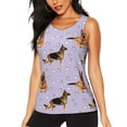 thumbnail image 1 of Balery German Shepherd Dog Camiseta sin mangas estampada ligera para mujer, tops de entrenamiento sin mangas, camisetas de yoga transpirables de secado rápido.-XX-Large, 1 of 7