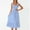 Light Blue Summer Sundress Clearance, variant on BSDJILFG Summer Dresses for Women Tie Front Boho Smocked Dress Spaghetti Strap Flowy Tiered Bodycon Swing A-Line Midi Length Sundresses