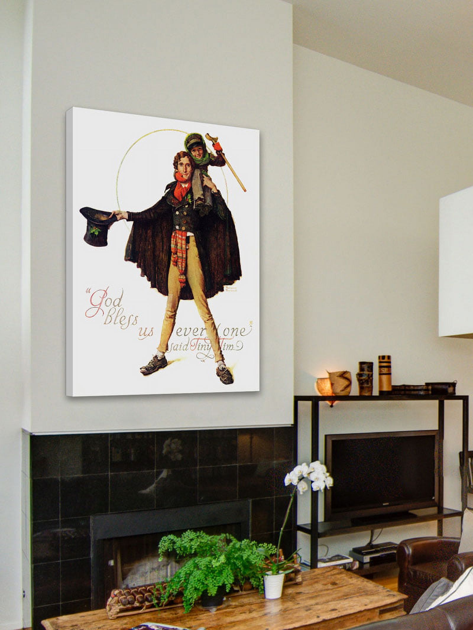 Marmont Hill "Tiny Tim" by Norman Rockwell Painting Print on Canvas