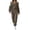 *1-Green, variant on Women's Half Zip High Neck 2 Piece Tracksuit , Casual Jogger Loungewear For Women , Ladies' Long Sleeve Sweatpant Set with Pockets,Black,S-5XL