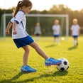 thumbnail image 4 of Vizari Blossom Soccer Cleats for Kids, Toddlers, and Youth – Comfortable and Durable Firm Ground Outdoor Shoes - Blue/Pink, 5, 4 of 9