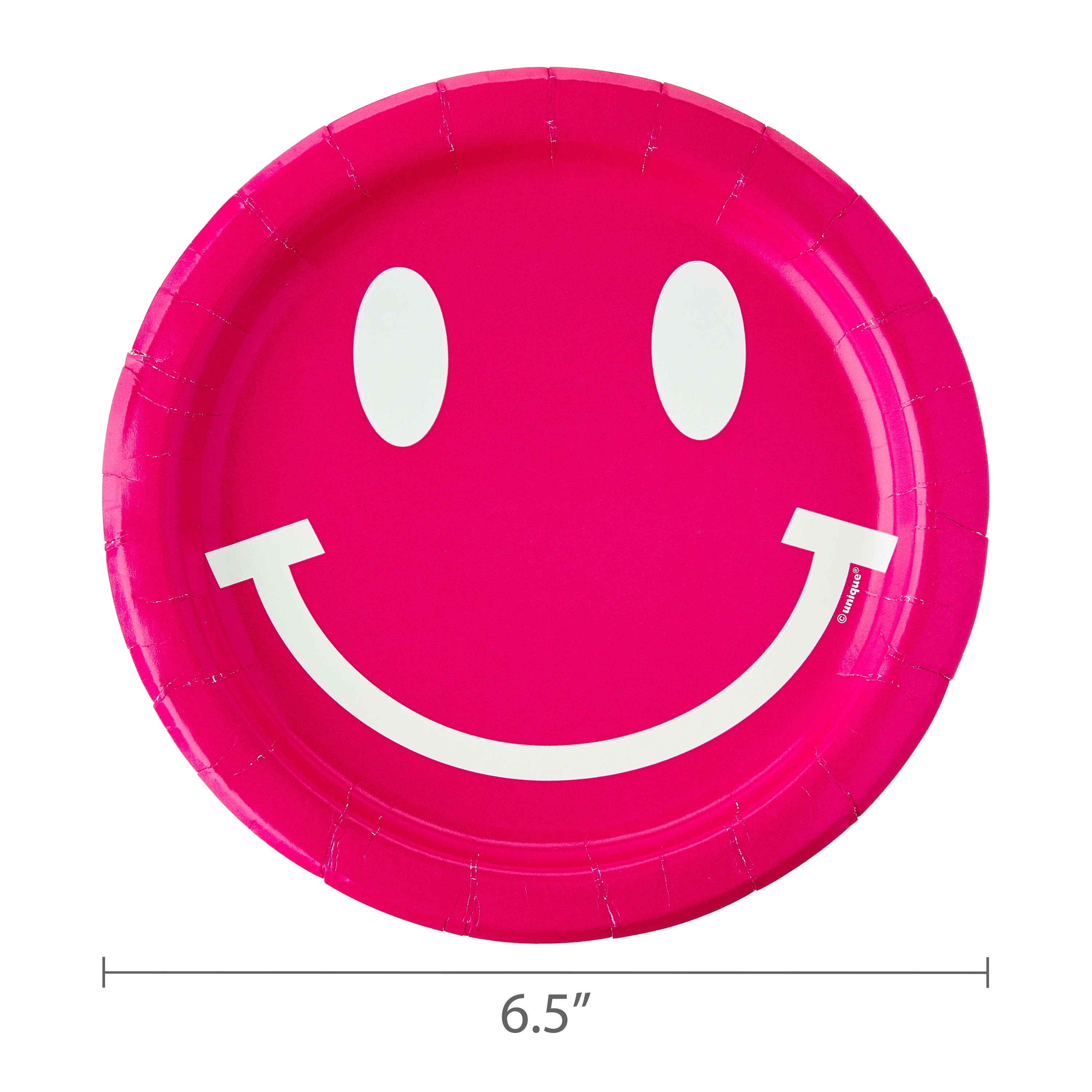 Cheerful Disposable Paper Plates, 7", Pink, 10 Count, by Way To Celebrate