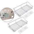 thumbnail image 3 of Bearachild Estante de baño Estante de ducha de baño Estante de esquina de baño de acero inoxidable Soporte de almacenamiento de cocina de plata montado Cocina y Comedor con gancho Bearachild HA025294-01, 3 of 6