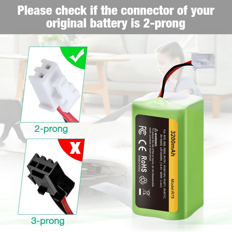 Powerextra 3.2Ah 14.4V Lithium Replacement Battery for Shark Ion RVBAT850,  R75, RV761, RV850C, RV1000S Vacuums - Walmart.com