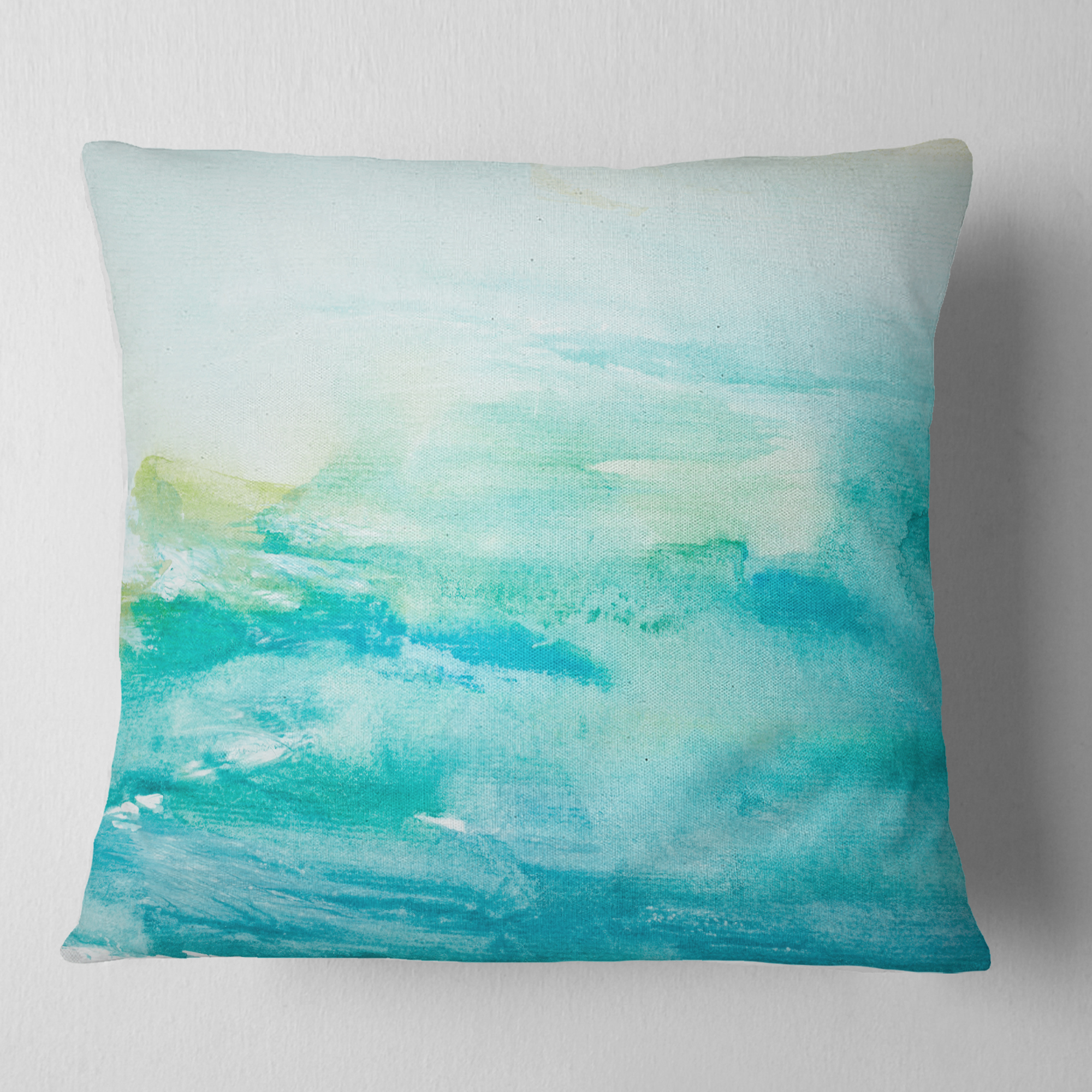 Designart Abstract Sea Close up - Abstract Throw Pillow - 18x18