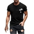 thumbnail image 2 of Mens Summer Shirts Men Print Short Sleeve Round Neck T-shirt Casual Fashion Short Sleeve on Clearance, 2 of 5