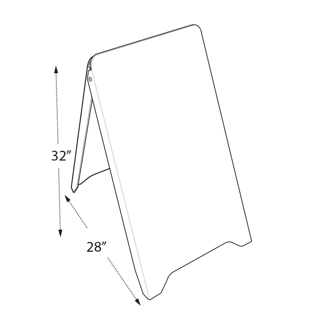 White Double Sided Multi-Purpose Write-On and Adhesive Sidewalk Board 19.75"W X 34.65"H