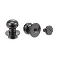 thumbnail image 1 of Unique Bargains 10 Set 10mm Solid Brass Round Head Stud Screw Rivets for DIY Leather Belt Wallet Handbag Decoration, Black, 1 of 5
