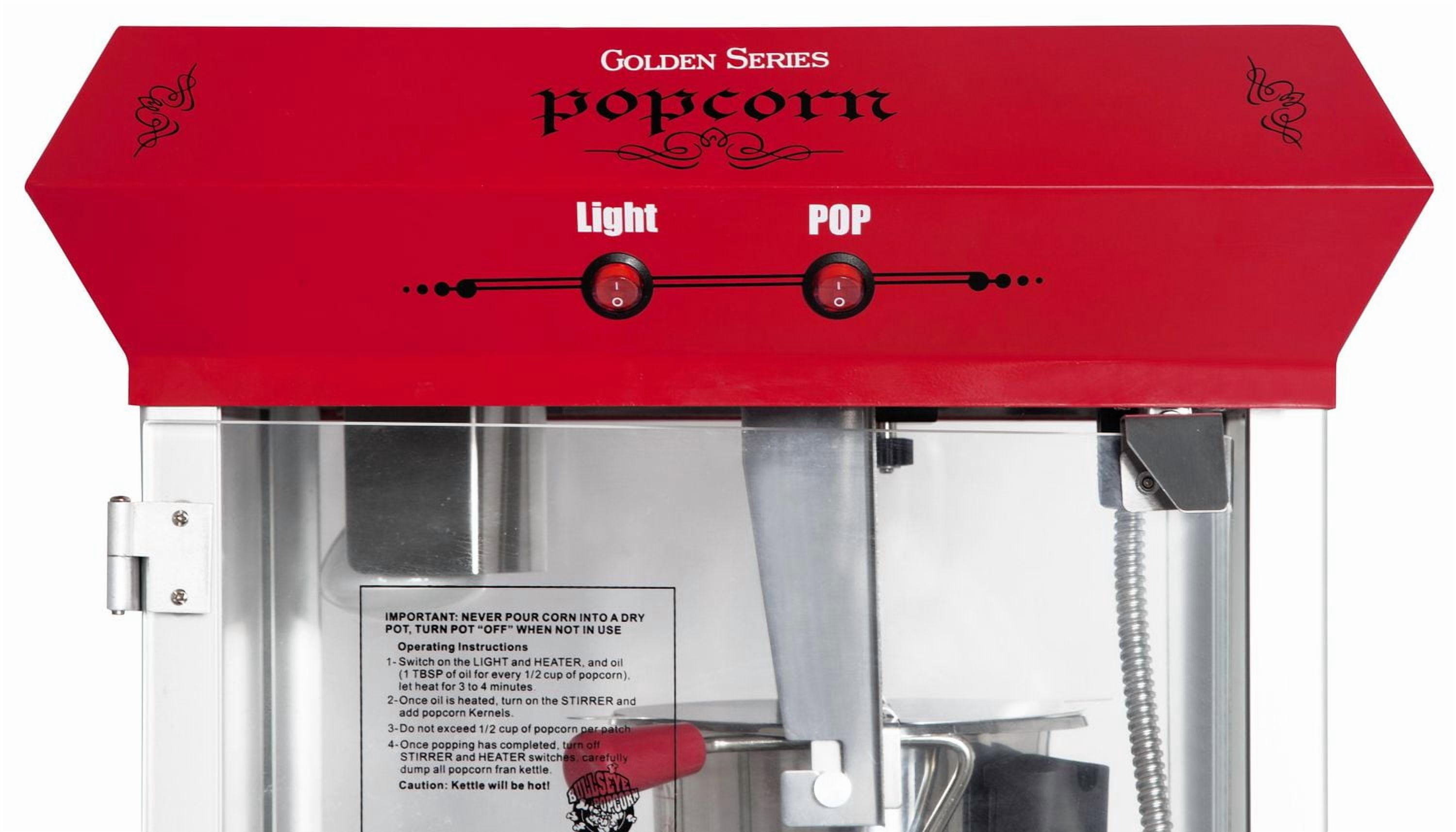 Popcorn  Machine with cart 4 oz - Red