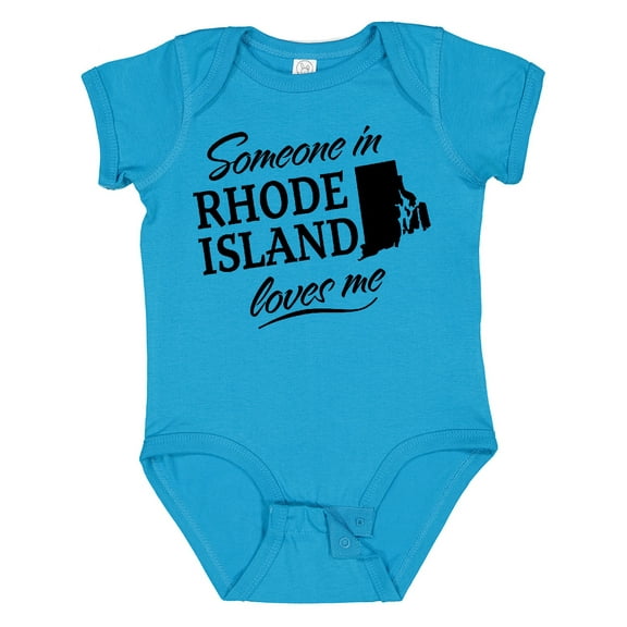 Inktastic Someone in Rhode Island Loves Me Boys or Girls Baby Bodysuit