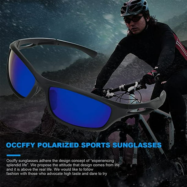 Greswe Polarized Sports Sunglasses For Men Women Cycling Running Driving Fishing Glasses Unbreakable Frame Uv Protection Sand Black Anti-Blu-Ray
