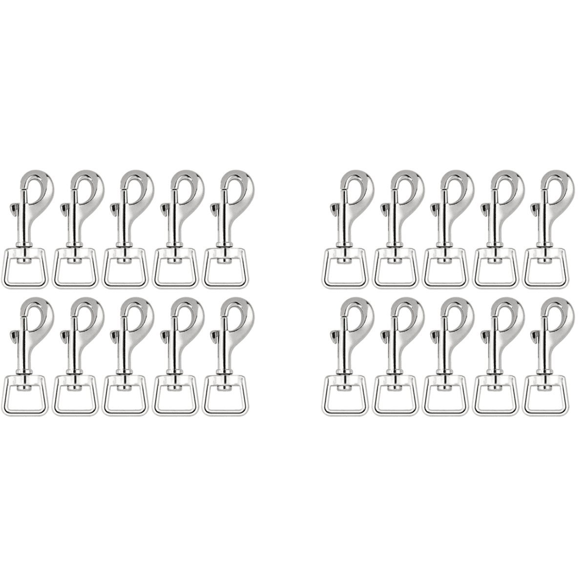 40 Pcs Crochets à Pression pour Laisse de Chien, Pince Pivotante Robuste pour Boucle de Ressort pour Animal de Compagnie