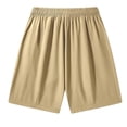 thumbnail image 3 of Simua Men's Solid Color Quick Dry Athletic Shorts | Elastic Drawstring Waist Zipper Pockets Polyester Sports Beach Shorts for Spring Summer Wear, 3 of 5