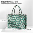 thumbnail image 3 of Large Capacity Tote Bag,Leopard Pattern with Green and Black Spots Handbag Fashion Luxury Tote Bag,15.7"x13"x 5.1" Inches,Laptop Compatible, 3 of 6