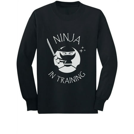 

Ninja In Training Cool Children Clothing Funny Long sleeve kids T-Shirt 5/6 Black