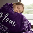 thumbnail image 3 of Gifts for Mom Christmas, Mom Birthday Gifts Blanket, Moms Gift for Women from Daughter Son, We Love You Present for Mother Mommy Mothers Day 80" x 60", Purple, 3 of 7