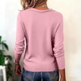 thumbnail image 4 of Womens Cowl Neck Tops, Yigetop Women's Draped Cowl Neck Tops Trendy Cute Long Sleeve Tops Business Dressy Casual Outfits Cowl Neck Tops for Women Pink M, 4 of 5