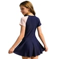 thumbnail image 5 of Tween Girls Rash Guard Swimsuit Short Sleeve Piece Sporty Zipper Front Guard Swimwear for Kids Bathing Suit Swimsuits, 5 of 7