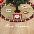 thumbnail image 4 of 1 hoja de 60cm, decoración de fondo de árbol con estampado fino creativo rojo, suministros de decoración navideña, 4 of 5