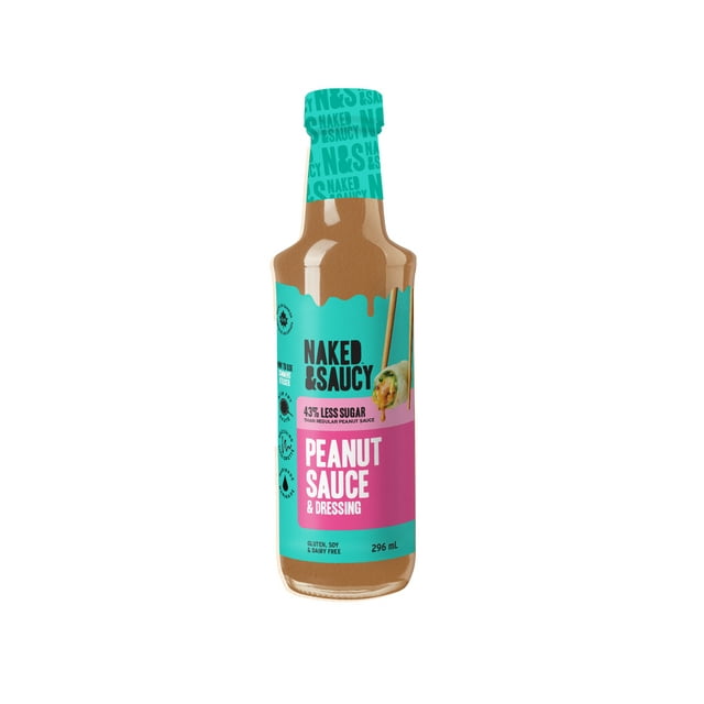 Naked & Saucy Low Sugar Peanut Sauce, 296mL
