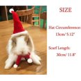 thumbnail image 3 of Gorro de Papá Noel con bufanda, disfraz de conejillo de indias de Navidad, sombrero de rata de Halloween, conjunto de ropa de conejo, traje de regalo de Navidad para hámster, chinchilla, hurón, lagar, 3 of 4
