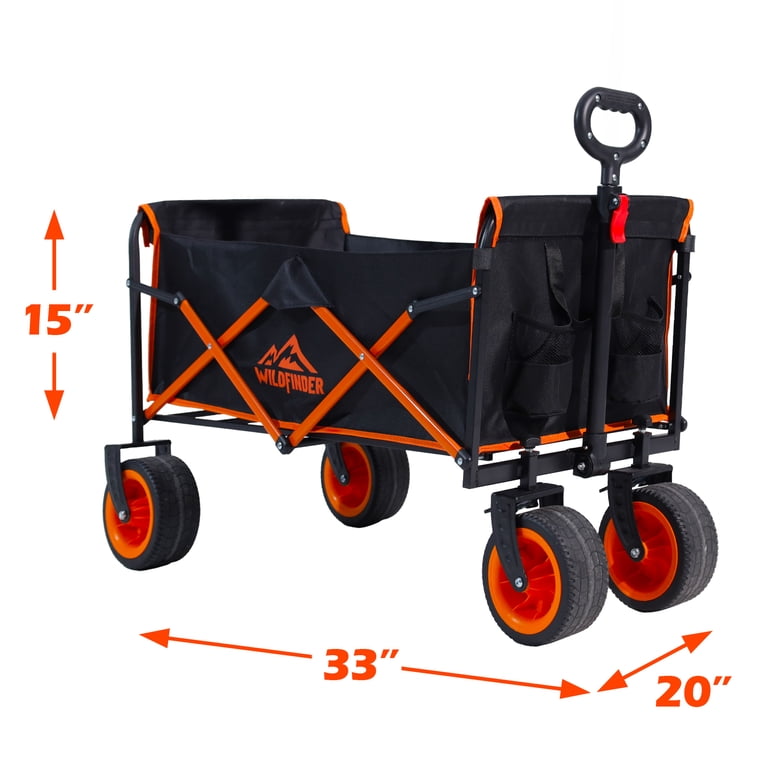 WildFinder Portable Folding Camping Wagon with 360° Rotating
