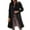 Black, variant on Womens Fall Jacket Classic Lapel Collar Button Down Wool Coat Solid Elegant Lace Up Slim Trendy Coat