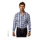 thumbnail image 1 of Camisa Hombre Casual Cuadros Blancos, Azul Marino Moon & Rai, 1 of 7