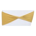 thumbnail image 3 of MDS Pack of 100 Spandex Chair Sashes Bow Sash Elastic Chair Bands ties without Buckle for wedding and Events Decoration - Gold, 3 of 6